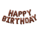 Фольговані Надувні Кульки HAPPY BIRTHDAY Коричневий - зображення 1