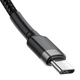 Зарядний кабель Baseus Cafule PD2.0 60W Type-C to Type-C 3A 1m Grey/Black (CATKLF-GG1) - изображение 2