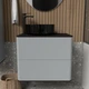 Тумба под раковину со столешницей без выреза MVK Vostok Pure 60 В2 60х45х50 см Эмаль Серый Матовый (pr260gr) - изображение 1