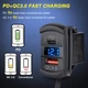 Панель (блок) переключателей 5 кнопок, с подсветкой кнопок + наклейки, 2USB PD + QC3.0 - изображение 6