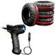 Набір Чохли для коліс UFT Wheelcover 2 R17-R19 з ручками 4 шт Чорні з червоним (UFTWheelcover2L) + Безпровідний автокомпресор з цифровим дисплеєм UFT Pump 1 - зображення 1