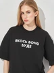 Футболка хлопковая оversize Третє дихання "Якось воно буде" 2XL Черная (4826205054021) - изображение 4