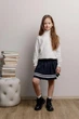 Спiдниця пліссе дитяча ART KNIT темно-синя зі смужкою, 140-146см 039751 - зображення 8