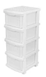 Комод пластиковый на 4 ящика "Компакт плюс" белый 86*40*34 см (R plastic) - изображение 1