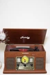 Вініловий програвач, стереосистема, музичний центр 6в1 Sunstech Vintage Wood з CD, FM-радіо, Bluetooth, USB, SD. магнітофоном, AUX, оцифровка PXRC5CD для всіх платівок, дерев'яний вінтажний корпус - изображение 2