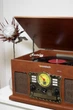 Вініловий програвач, стереосистема, музичний центр 6в1 Sunstech Vintage Wood з CD, FM-радіо, Bluetooth, USB, SD. магнітофоном, AUX, оцифровка PXRC5CD для всіх платівок, дерев'яний вінтажний корпус - изображение 4