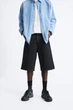 Шорти вільні джинсові Zara Baggy Fit 36 чорний 5575/498/800 - изображение 2