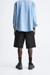 Шорти вільні джинсові Zara Baggy Fit 36 чорний 5575/498/800 - изображение 3