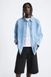 Шорти вільні джинсові Zara Baggy Fit 36 чорний 5575/498/800 - изображение 5
