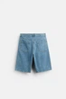 Шорти вільні джинсові Zara Baggy Fit 36 блакитний 5575/498/403 - изображение 7