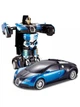 Машинка детская на радиоуправлении Трансформер Bugatti Robot Car Size 18 Синяя с черным - изображение 1