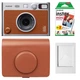 Камера моментального друку Fujifilm Instax Mini Evo Hybrid Brown + чохол + фотоплівка 10 шт + фоторамка - зображення 1