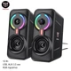 Компьютерные колонки Onikuma L6 (акустика для ПК, мощность 10 Вт, USB, AUX 3.5 мм, RGB подсветка) - Черный - изображение 1