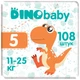 Подгузники Dino Baby Размер 5 (11-25 кг) 108 шт (3 пачки по 36 шт) (2000998941246) - изображение 1