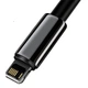Кабель Baseus Tungsten Gold Fast Charging Data Cable USB to iP 2.4A 1m Black CALWJ-01 - изображение 3