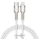 Кабель Baseus Cafule Series Metal Data Cable Type-C to iP PD 20W 1m White (CATLJK-A02) - изображение 1