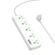 Мережевий подовжувач HOCO AC13A Talento 5-position socket(1C3A) (1,5 m) White (6942007607148) - изображение 2