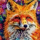 Алмазная мозаика Brushme на подрамнике Лис в цветах 25x25 см (BH036) - изображение 1