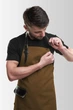 Фартук для бариста тканевый Jackson Canvas Коричневый рабочий, для бармена с карманом,передник для официанта - изображение 2