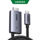 Кабель UGREEN CM675 USB-C to HDMI 4K 60Hz для iPhone 16/15, Galaxy, MacBook с поддержкой быстрой зарядки PD100W HDR 2m Grey (55330) - изображение 1