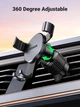 Тримач для телефону автомобільний UGREEN LP130 алюмінієвий, для телефону, на вентиляційну сітку, сумісний з iPhone 16, 15, 14, 13, 12, 11 Pro Max, Mini Xs, XR Black (15814) - зображення 4