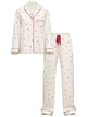 Женская пижама (штаны+Рубашка) Victoria's Secret Flannel Pajama фланелевая XL белая - изображение 3