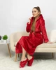 Халат женский махровый длинный Бордовый Maybel L (2943) - изображение 4