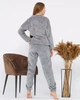 Костюм домашній махровий жіночий кофта зі штанами Сірий Maybel 2XL (1564_5) - зображення 4