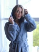 Халат женский махровый короткий Серый Maybel L (2955) - изображение 2