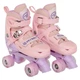 Роликовые коньки квады раздвижные ретро ролики Fei Bao 318-2 размер 35-38 Light Pink-Violet - изображение 2