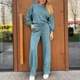 Костюм трехнитка с укороченным свитшотом LINKI р.XS морская волна - изображение 2