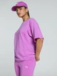 Футболка хлопковая оверсайз длинная женская Puma Essentials Foundation 68497189 L Wild Berry (4067983641107) - изображение 3