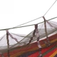 Гамак туристический тканевый с москитной сеткой 240×150 см Hammock, подвесной кемпинговый хлопковый гамак с креплениями и чехлом для дома, дачи, сада, туризма и отдыха, A-001 - изображение 3