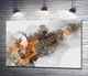 Картина Акварельно-пастельный силуэт гитары и рук музыканта 60x40 см Модуль №1 (003409) - изображение 1