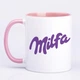 Чашка с печатью "Milfa" (цвет розовый) (25291) - изображение 1