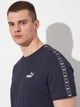 Футболка хлопковая длинная мужская Puma Ess Tape Tee 68467416 L New Navy (4067983296789) - изображение 4