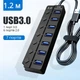 Активний USB 3.0 хаб на 7 портів з індивідуальними вимикачами, кабель 1.2м, 1 порт 3.0, 6 портів 2.0, підключення додаткового живлення - зображення 1