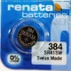 Батарейка часовая Renata 384, V384, SR41SW, SR736SW, SR41, 247 - изображение 2