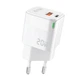 Сетевое зарядное устройство Walker WH-42 20w GaN (PD USB-C, QC3.0 USB-A) white - изображение 1