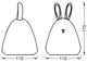 Cвітильник нічник з акумулятором LEDVANCE 4058075602113 NIGHTLUX TOUCH Rabbit 2.5Вт 100Лм 1200мА•год RGBW USB-A > microUSB білий - зображення 3
