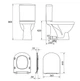 Унитаз-компакт CERSANIT Mito Zip SimpleOn 785 021 3/5 с бачком и сиденьем Slim Soft Close дюропласт K121-015 - изображение 5