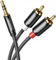 Инсертный кабель Ugreen AV116 3.5 мм to 2RCA Audio Cable 5 м Black (UGR-10591) - изображение 1