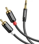 Инсертный кабель Ugreen AV116 3.5 мм to 2RCA Audio Cable 5 м Black (UGR-10591) - изображение 2