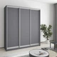 Шкаф-купе трехдверный MebelStar Комбо AL 3ДСП 190x60x240 см Антрацит (MBS-1730) - изображение 1
