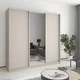 Шкаф-купе трехдверный MebelStar Стандарт AL 2ДСП/Зеркало 210x45x240 см Кашемир (MBS-1548) - изображение 1