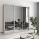 Шкаф-купе трехдверный MebelStar Стандарт AL 3 Зеркала 210x45x240 см Кашемир (MBS-1596) - изображение 1