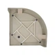 Lidz Душевой поддон KAPIELKA ST80x80x14 низкий, полукруглый, диаметр слива 52 мм - изображение 4