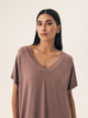 Koszula nocna damska z wiskozy Henderson Noves 42710-84X XL Beżowa (5903972378656) - obraz 4