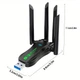 Беспроводной адаптер Bluetooth 5.0 + Wi-Fi Dual Band (2.4 ГГц/5.8 ГГц) 1300 Мбит/с — USB 2-в-1 для ПК, ноутбука, Smart TV | Подключение без проводов - изображение 6