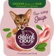 Упаковка вологого корму для дорослих котів Delickcious суп з куркою шинкою та шпинатом 80 г x 12 шт (D6251302) - зображення 2